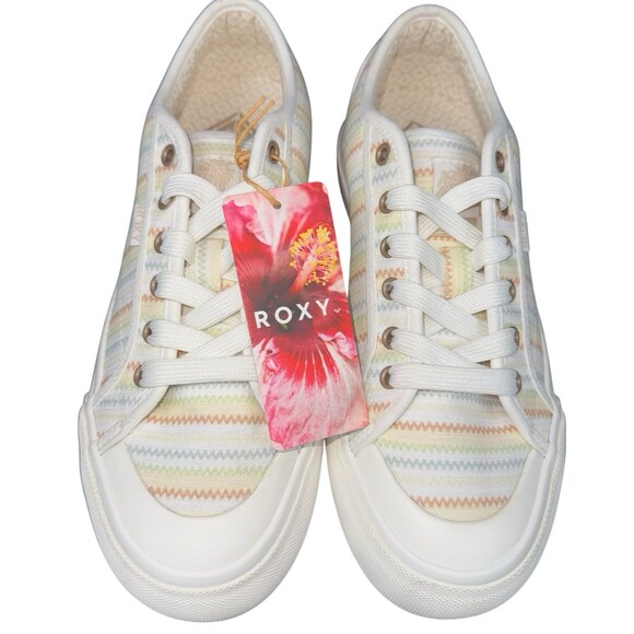 Roxy Cruizer Shoe Womens Size 7.5 Oxford Platform Sneakers Multi Color New - Picture 4 of 9